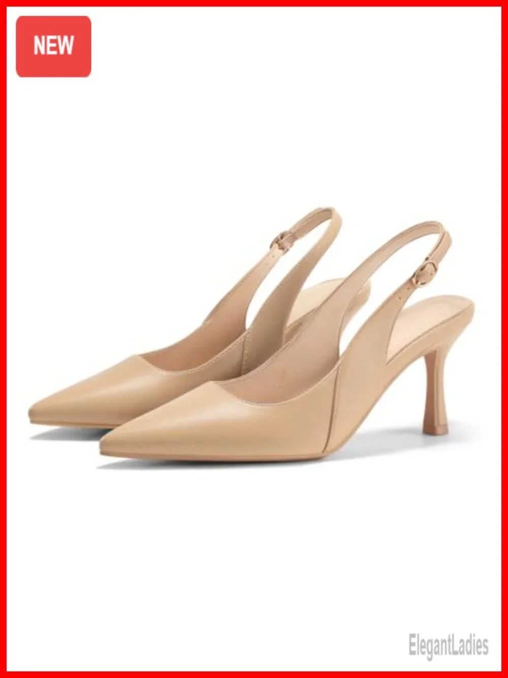 Slingback Kitten Heels Closed Pointed Toe Pumps Work Wedding Dress Shoes
